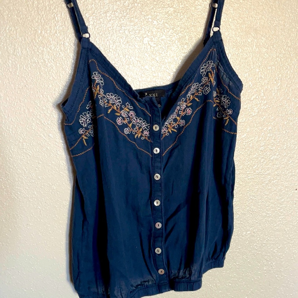 Denim blue top